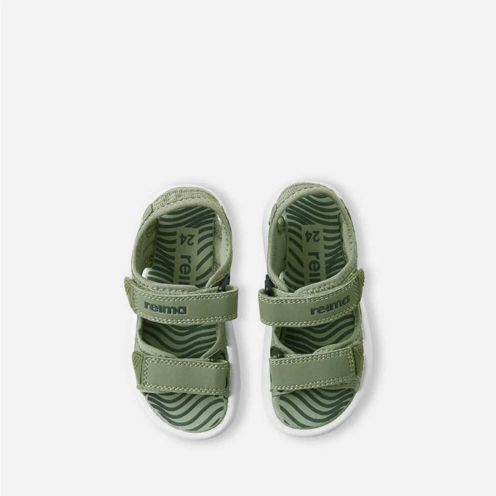 Reima Green Double Velcro Strap Sandals